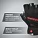 Harbinger Pro Wristwrap Weightlifting Gloves with Vented Cushioned Leather Palm (Pair), XX-Large, Black