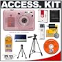 Snug-It Tight Fit Camera Skin (Pink) with Spare NP-BG1 Battery + Memory Stick Card Reader + Compact Digital Travel Tripod + Cameta Bonus Accessory Kit for Sony Cyber-Shot DSC-W50 / DSC-W55 / DSC-W70 Digital Camera