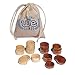 WE Games Wood Backgammon Chips with Cloth Pouch - Brown & Natural 1.5 in. diameter