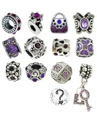 From Amazon.com. Click for details:
 Art and Craft Supply: Timeline Trinketts Rhinestone Birthstone Charm Bracelet Beads Fits Pandora Jewelry European Style Purple - The Knights Treasure Art and Craft Supply: Timeline Trinketts Rhinestone Birthstone Charm Bracelet Beads Fits Pandora Jewelry European Style Purple - The Knights Treasure