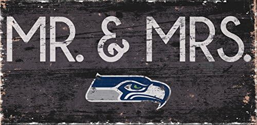 Mr & Mrs Seattle Seahawks NFL Team Wedding Sign Distressed Vintage Look for NFL Football Sports Fan Wedding Gift CHOOSE YOUR TEAM!!! (Seahawks)