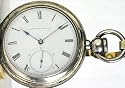 #IK4 Rare E. Howard Series III Antique Hunter Pocket Watch 18 Size (N) 15 Jewels Coin Silver Key Wind Circa 1868 - Historic Railroad Presentation Inscription