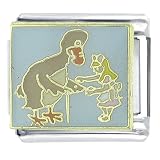 Animal Alice In Wonderland Anding The Dodo Her Thimble Italian Charms Bracelet Link