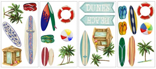 York Peel & Stick Appliques - Surf's Up