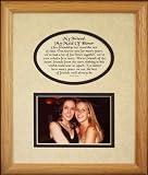 8x10 MY FRIEND, MY MAID OF HONOR Picture & Poetry Photo Gift Frame ~ Cream/Navy Blue Mat ~ Great Matron of Honor Attendant Keepsake Gift!