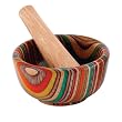 Mortar & Pestle Wooden Rainbow