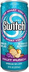 The Switch Sparkling Juice, Fruit Punch, 8-Ounce Cans (Pack of 24)