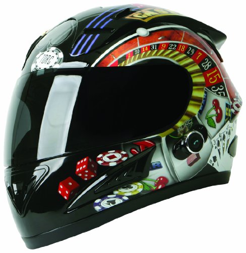 TORC T10 Prodigy Full Faced Helmet with Player Graphic (Black, X-Small) On Sale