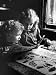 Dutch Billiards Prodigy Renske Quax Reading Comic Books with His Sister Photographic Poster Print by Nat Farbman, 12x16