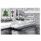 Peaceful Pontoon Christmas Greeting Cards by Columbus Productions