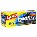 Glad QuickTie ForceFlex Bags, 30 Gallon, 28-Count Bags, Case of 6 (168 Bags)