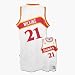 Dominique Wilkins Atlanta Hawks #21 Retro Swingman Adidas NBA Basketball Jersey (White)