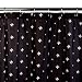Sin in Linen Black and White Skull and Corssbones and Nautical Stars Print Fabric Shower Curtain