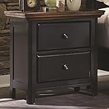 Coaster Home Furnishings Rustic Nightstand, Medium Oak and Black