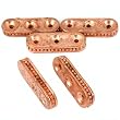 3 Hole Spacer Bali Beads Copper Plate 23mm Approx 5