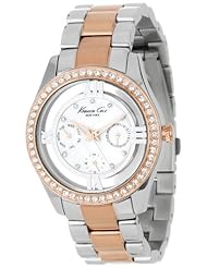 Kenneth Cole New York Womens KC4905 Transparency Two-Tone Yellow Rose Gold Transparent Bracelet Watch