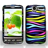 Black with Multi Colors Zebra Strips Snap on Hard Skin Shell Protector Cove ....