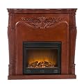 Ralston Carved Electric Fireplace - Mahogany