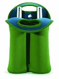 Built Neoprene 2-Bottle Wine Tote, Moss Green