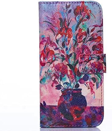 Beautiful PU Leather Shell Oil Painting Series of Potted Plant Flowers Filio Flip Case Apple iPhone 6plus 5.5 inches Cover Multi-purpose Wallet with Multiple ID Card Holders & Stand & Magnetic Snap Button