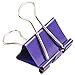 JAM Paper® Binder Clips - Medium (1 1/4 inch / 32 mm) - Purple - 15 Clips per Pack