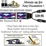 Beautiful Diamond-Back pattern dual clip suspenders