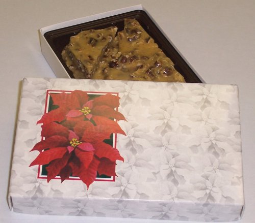Scott's Cakes 1 2 lb. Pecan Brittle in a Poinsettia Box by Brittle Candy