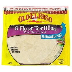 Old El Paso Flour Tortillas for Burritos, 8-Count Packages (Pack of 12)