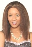 Afro Beauty Collection Human Remi Hair Lace Front Wig - LFR-Tara - Color 4 - Dark Brown