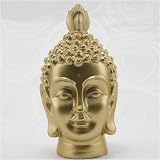 Gold Resin Buddha Head
