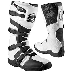 Answer Racing Podium Men's Off-Road Motorcycle Boots w/ Free B&F Heart Sticker - White