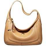 AUTHENTIC COACH ERGO BAMBOO (Camel) PEBBLE LEATHER MEDIUM HOBO 11612