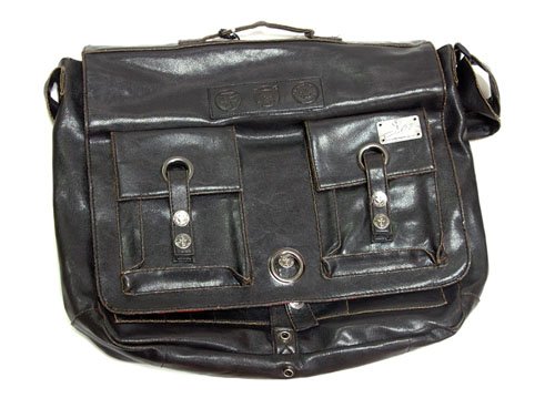 Graduate Men's Satchel - Distresses Black
