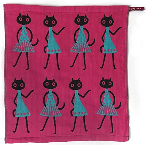 Shmily 3layer Cotton Hand Face Head Guest Outdoor and Travel Towel, 3-pack, 14x15.5-Inche (J.Onepiece-Cat)