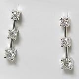 14K White Gold Diamond Earrings - 1.00 Ct.
