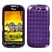 Purple Argyle Pane Candy Protective Rubberized TPU Silicone Skin Cover Case for HTC T Mobile MyTouch 4G