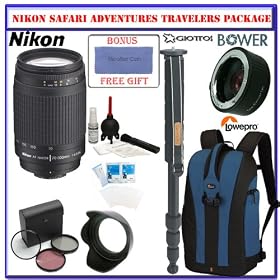 Wildlife Safari Adventure Package Features a Powerful Nikon 70-300mm f/4-5.6G AF Nikkor Camera Lens