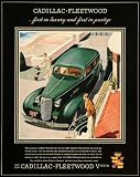 1937 Ad Cadillac Fleetwood Automobile Luxury Car Engine - ORIGINAL ADVERTISING - Original Print Ad
