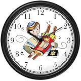 Bar Mitzvah Boy Holding Torah Judaica Jewish Theme Wall Clock by WatchBuddy Timepieces (Black Frame)