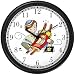 Bar Mitzvah Boy Holding Torah Judaica Jewish Theme Wall Clock by WatchBuddy Timepieces (Black Frame)