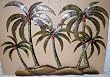Large Metal Decorative Palm Tree Wall Art