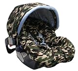 Daddy Camo/Blue with Trim Canopy INFANT CAR SEAT COVER