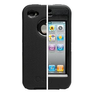 Apple iPhone 4�- Otterbox Defender Otter Box Black Combo - Cover + Holster + Stand + Screen Protector