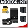 2 Replacement Sony NP-FH100 (NP-FH30, NP-FH40, NP-FH50, NP-FH60, NP-FH70) Batteries and Battery Mini Charger for Sony HandyCam DCR-DVD850, SX40, SX41, SX60, HDR-CX100, TG5, CX500, CX520, XR100, XR200, XR500 & XR520 Camcorders