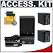 2 Replacement Sony NP-FH100 (NP-FH30, NP-FH40, NP-FH50, NP-FH60, NP-FH70) Batteries and Battery Mini Charger for Sony HandyCam DCR-DVD850, SX40, SX41, SX60, HDR-CX100, TG5, CX500, CX520, XR100, XR200, XR500 & XR520 Camcorders
