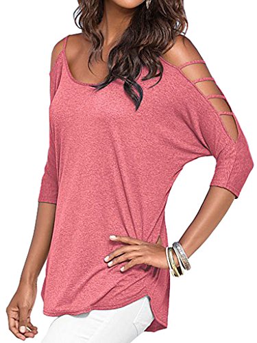 Women Off Shoulder Shirt Half Sleeve Tunic Top Casual Blouse