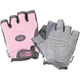 GoFit Women's Pink Pearl-Tac Weightlifting Gloves w/ CD