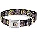 Buckle Down Dc-Wal001-L Ala Pit-Bull Portraits Stylized Dog Collar, Large, Black/Multi Color