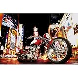 (46x69) Todd Latimer Midnight Rider Motorcycle Mini Mural Huge Poster Art Print