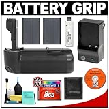 Zeikos BG-E2N Vertical Multi-Power Battery Grip + 2 BP-511a Batteries & Cha ....